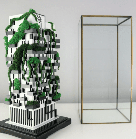 Preserved Moss Skyscraper in a Terrarium