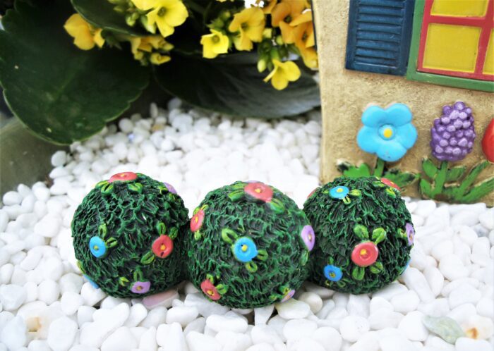 1" X 3 3/4" Mini Flowering Shrubs - Bushes Fairy Garden Terrarium Accessory Miniature