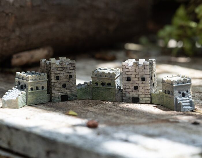 5Pcs Fairy Garden Accessories Mini The Great Wall , & Figurines, Miniature Gardening, Terrarium Supply