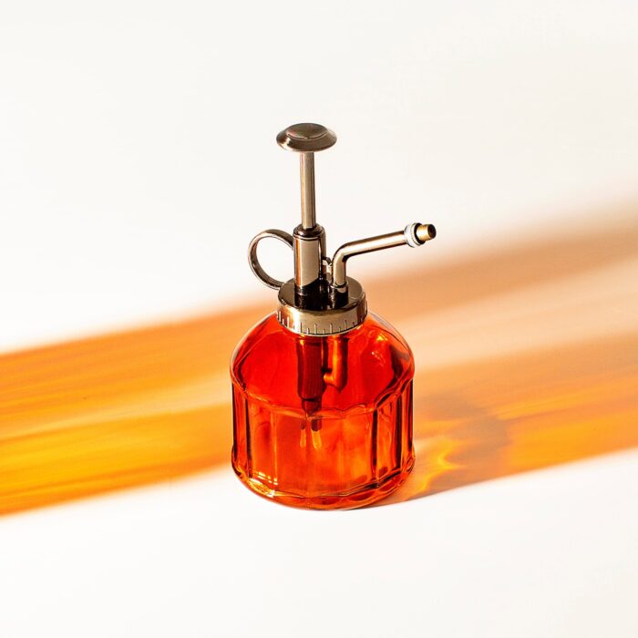 Amber Glass Plant Mister - Bohemian Style House Spray Mom Gift Orange Bottle Gifts-Sass & Belle