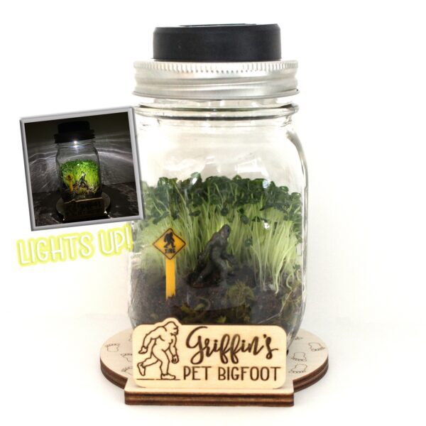 Diy Bigfoot Terrarium Kit Crafts For Kids Light Up Mason Jar Solar
