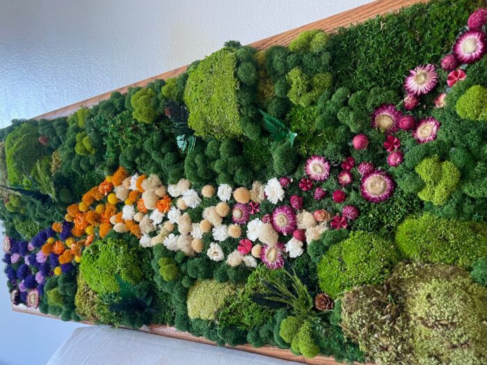 Extra Large Canvas Wall Art Made With Preserved Moss. Moss Art