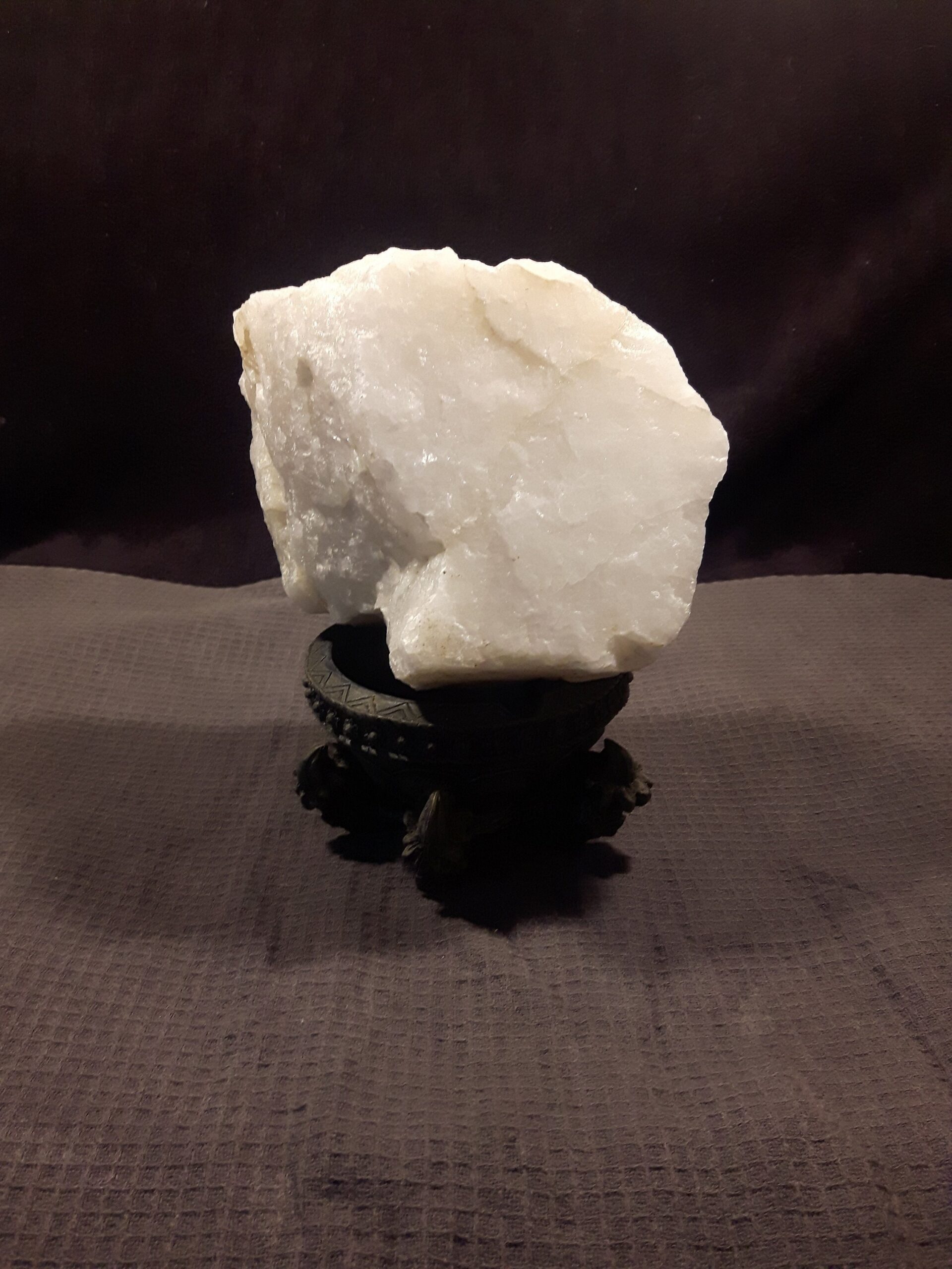 Huge White Quartz 2918G Of Pure Raw Milky Mineral. Snow Crystal