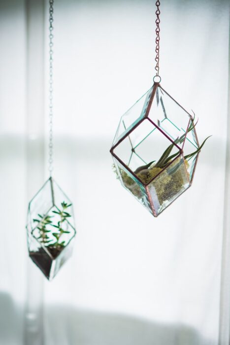 Iridis Prism Terrarium, Medium For Air Plant Terrarium Or Small Succulent Stained Glass Supplies Eco Friendly