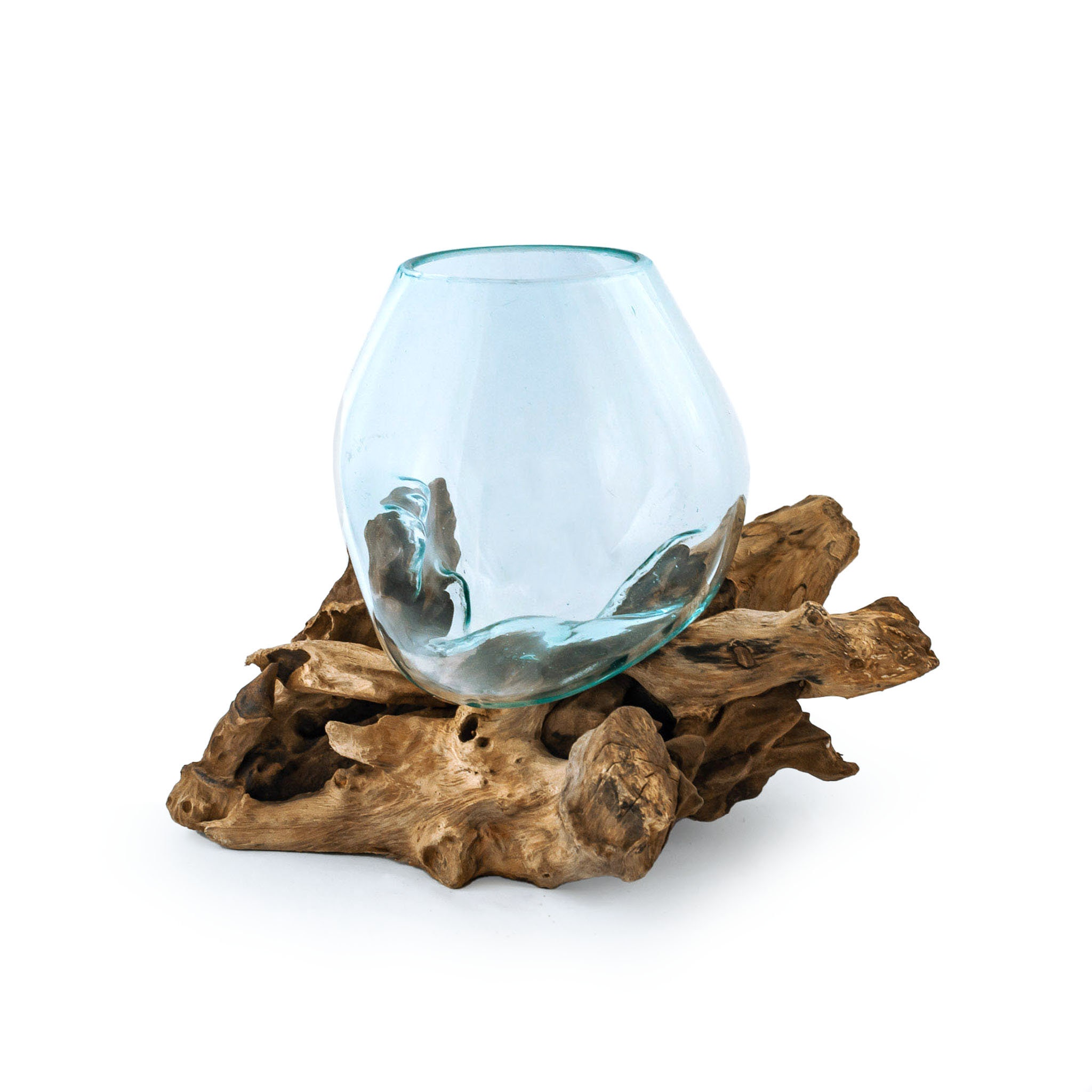 Large Tall Driftwood Molten Glass Terrarium/Aquarium Terrarium Creations