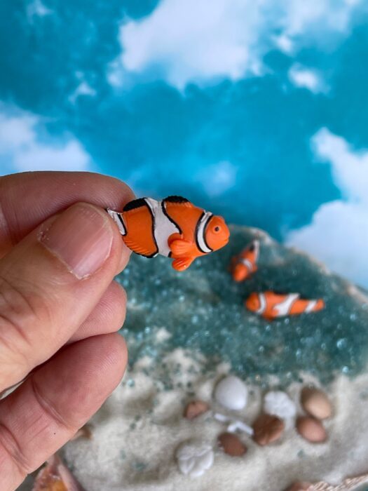 Miniature Clownfish, Tiny Mini Beach Garden Supplies, Terrarium, Fairy Garden Accessories, Diorama, Sea Animals