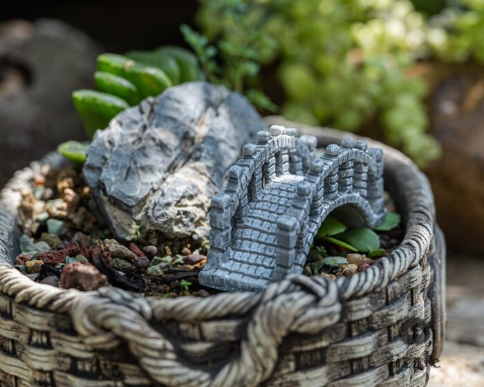 Miniature Fairy Small Grey Bridge Garden Supplies & Accessories Terrarium Figurines