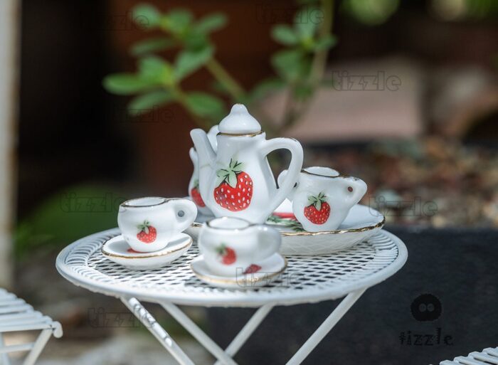 Miniature Fairy Small Table Chairs & Cups Garden Supplies & Accessories Terrarium Figurines 13Pcs