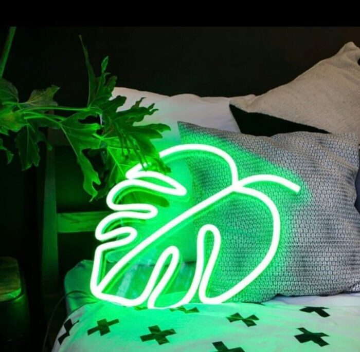 Monstera Leaf Led Neon Sign, Plant Light, Custom Sign Bedroom