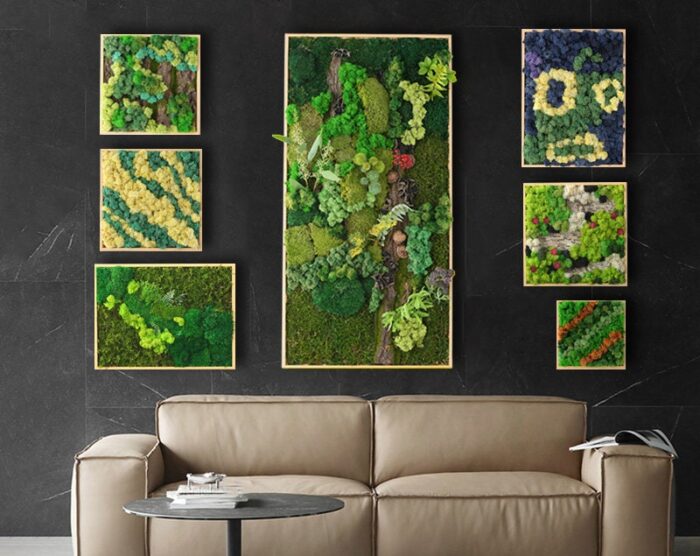 Unique Wall Art - Care Free Plant With Preserved Moss, Moss