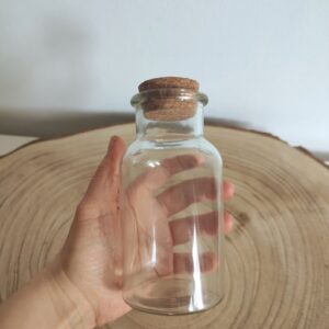 Glass Jar with Cork Lid (Closed Terrarium Container)