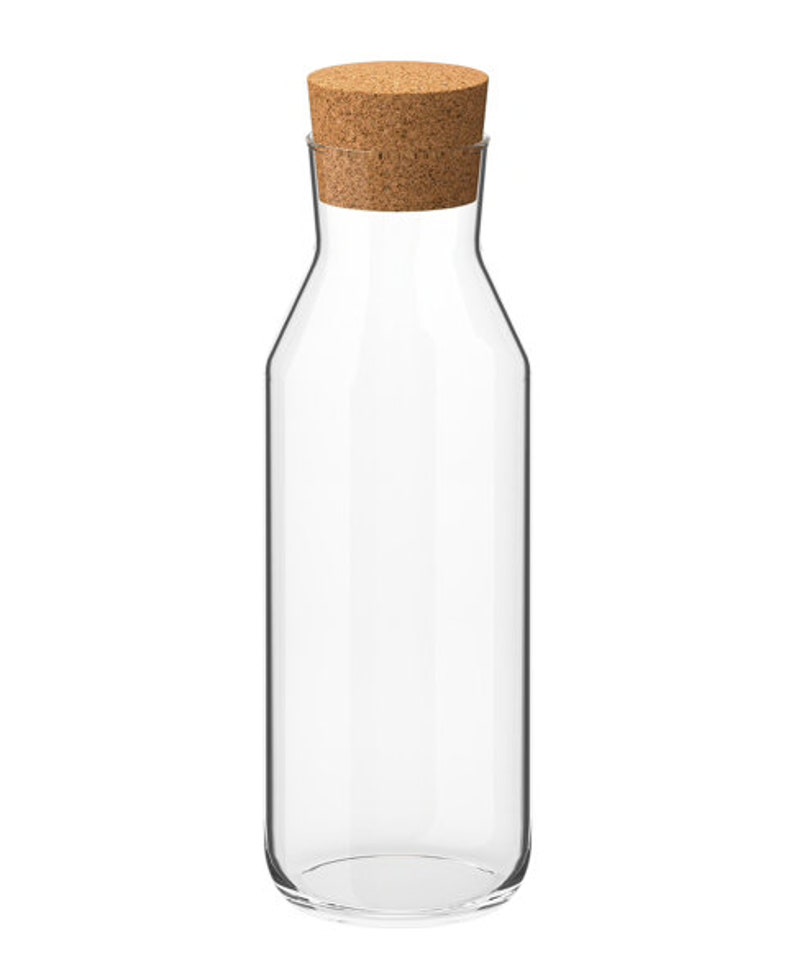 Carafe Glass Bottles (terrarium glass vessel, cork top options)