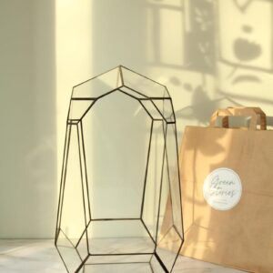 Glass Terrarium “Mountain” (bonsai-style display, no plants)